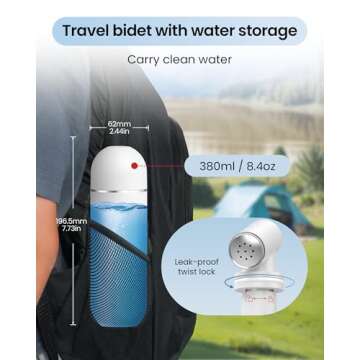 Portable Bidet for Travel: Eco-Friendly, Leak-Proof, High Pressure Cleaning