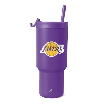 Simple Modern Officially Licensed NBA Lakers 30 oz Tumbler with Flip Lid and Straws | Insulated Cup ...