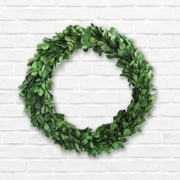 Creative Co-Op Preserved Boxwood Wreath for Indoor Decor