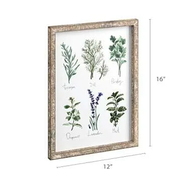 Rustic Kitchen Herbs Wall Art Decor for Country Homes