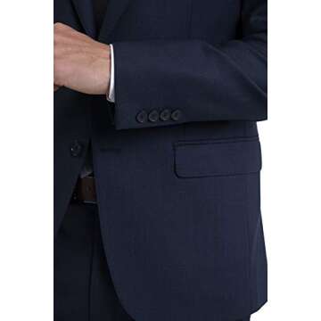 Calvin Klein Men's Slim Fit Suit Separates, Blue Birdseye, 36W x 32L