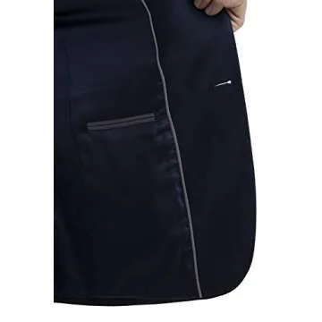 Calvin Klein Men's Slim Fit Suit Separates, Blue Birdseye, 36W x 32L