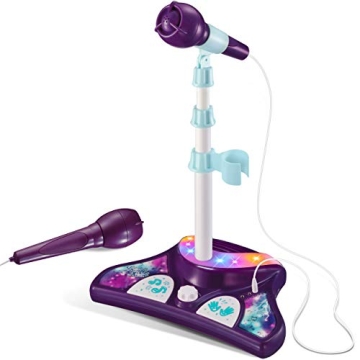 Little Pretender Kids Karaoke Machine with 2 Microphones and Adjustable Stand, Music Sing Along with...