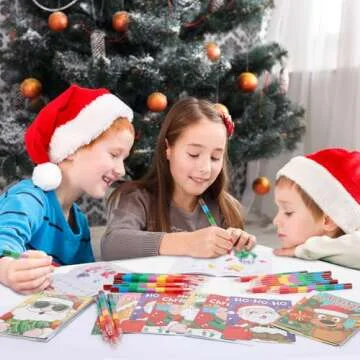 BenLouis Christmas Mini Coloring Books for Kids Holiday Fun