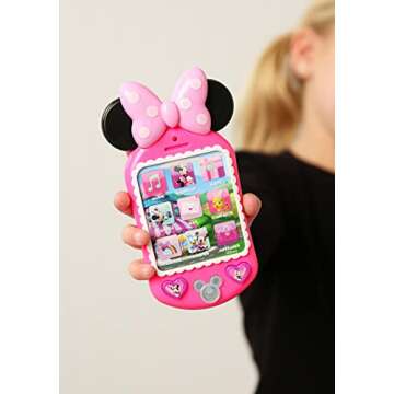 Minnie Bow-Tique Why Hello Pretend Play Cell Phone, Lights and Sounds, Kids Toys for Ages 3 Up by Ju...