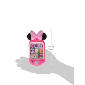 Minnie Bow-Tique Why Hello Pretend Play Cell Phone, Lights and Sounds, Kids Toys for Ages 3 Up by Just Play