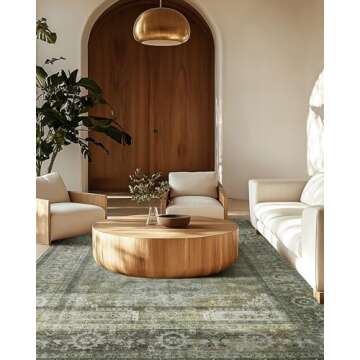 BEIMO Washable Rugs 8x10 Area Rugs for Living Room Bedroom, 8x10 Area Rugs Neutral Rug, Vintage Prin...