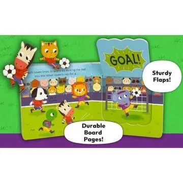 Let's Play Soccer! A Lift-a-Flap Board Book for Babies and Toddlers, Ages 1-4 (Children's Interactive Chunky Lift-A-Flap Board Book)