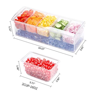 Stylish VWMYQ Condiment Server for Parties and Events