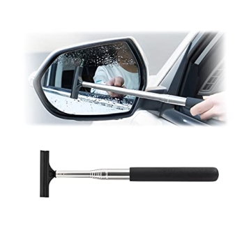 Portable Car Rearview Mirror Wiper with Telescopic Rod