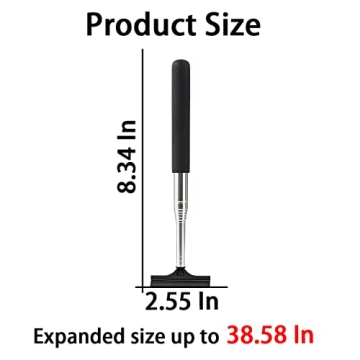 Car Rearview Mirror Wiper with Telescopic Long Rod