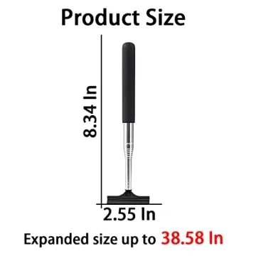 Car Rearview Mirror Wiper with Telescopic Long Rod