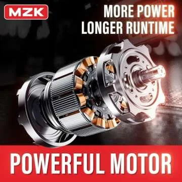 MZK 40V 16” Cordless Electric Push Lawn Mower,with 6-Position Height Adjustment,Compact and Lightweight Battery Powered Lawn Mower (2 * 4AH Batteries & Fast Charger Included)