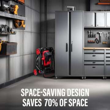 MZK 40V 16” Cordless Electric Push Lawn Mower,with 6-Position Height Adjustment,Compact and Lightweight Battery Powered Lawn Mower (2 * 4AH Batteries & Fast Charger Included)