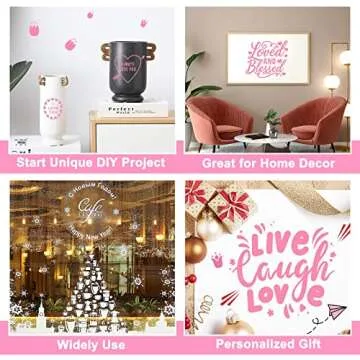 Pink Permanent Vinyl - Pink Adhesive Vinyl Roll for All Cutting Machine, Permanent Outdoor Vinyl 12" x11FT for Decor Sticker, Car Decal, Scrapbooking, Signs, Glossy & Waterproof