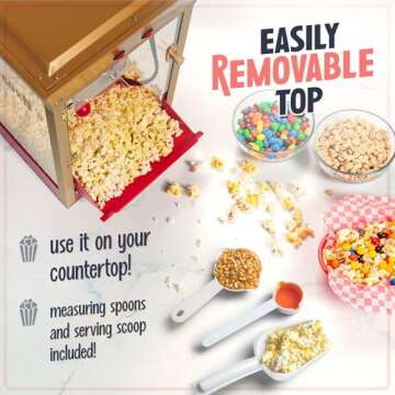 Nostalgia Vintage 8 Ounce Popcorn Cart with Candy Dispensers