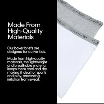 Calvin Klein Boys' Modern Cotton Boxer Briefs - Comfortable Fit