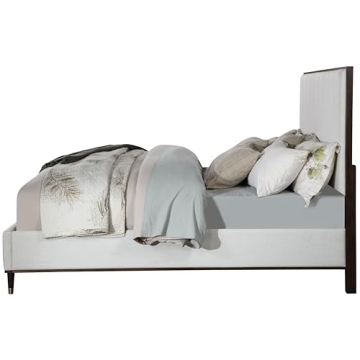 Stylish Acme Carena Wooden Bed in Light Gray and Brown