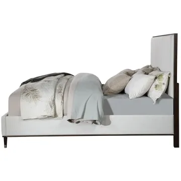 Stylish Acme Carena Wooden Bed in Light Gray and Brown