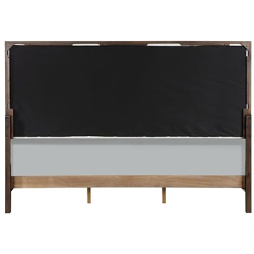 Stylish Acme Carena Wooden Bed in Light Gray and Brown