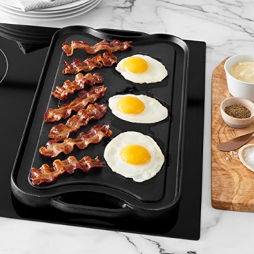 Amazon Basics Pre-Seasoned Cast Iron Grill/Griddle Black