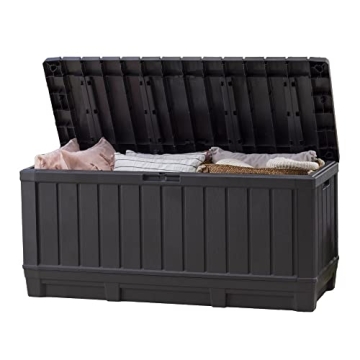 Keter Kentwood 92 Gallon Resin Deck Box Outdoor Storage