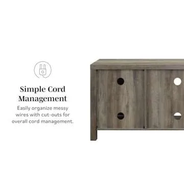 Walker Edison Georgetown Modern TV Stand, Rustic Oak