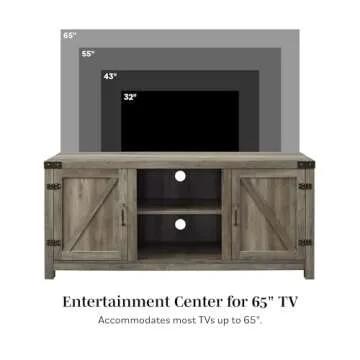 Walker Edison Georgetown Modern TV Stand, Rustic Oak