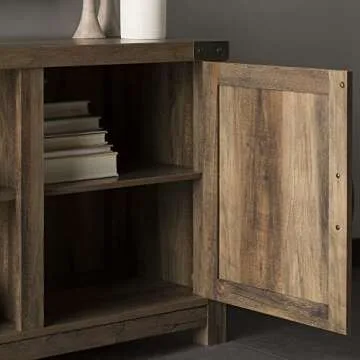 Walker Edison Georgetown Modern TV Stand, Rustic Oak