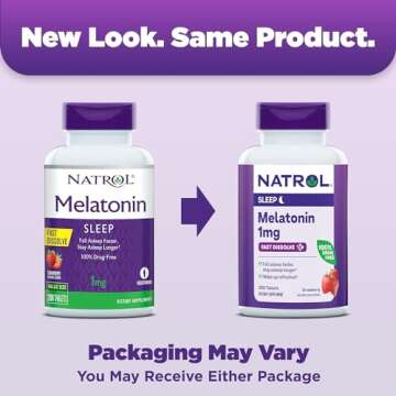 Natrol Fast Dissolve Melatonin 1 mg - Strawberry Sleep Aid Tablets