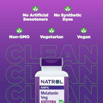Natrol Melatonin 1 mg Fast Dissolve Tablets for Sleep