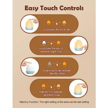 JolyWell Touch Control Night Light for Kids
