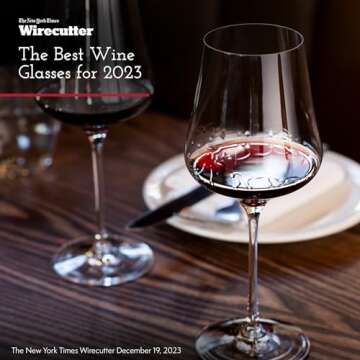 Gabriel-Glas StandArt Crystal Wine Glasses, Set of 2 with Gift Box - Premium, Universal Wine Glass for Red and White Wine - Dishwasher Safe, Lead-Free, 16 oz.