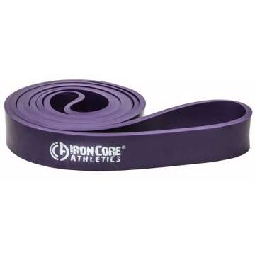 Iron Core Athletics Pull-Up Assistance Bands - Heavy Long Loop Resistance Bands Set 10-120 lbs for Men & Women | Ideal for Strength Training, Powerlifting, Home & Gym Workouts