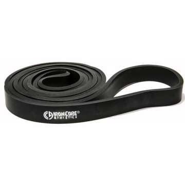 Iron Core Athletics Pull-Up Assistance Bands - Heavy Long Loop Resistance Bands Set 10-120 lbs for Men & Women | Ideal for Strength Training, Powerlifting, Home & Gym Workouts