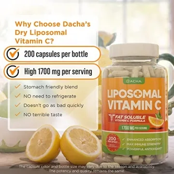 DACHA Liposomal Vitamin C 1700mg - Immune Booster 200 Capsules