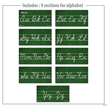 Vibrant Cursive Alphabet Wall Strip for Classrooms