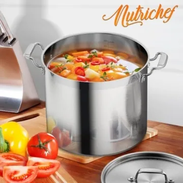 NutriChef 20 Quart Heavy-Duty Stockpot for All Cooktops