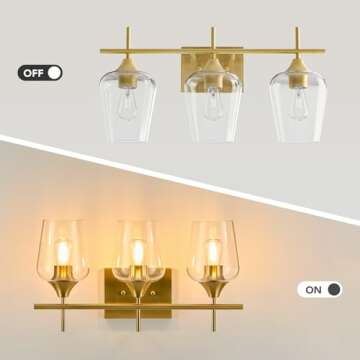 Stylish VONLUCE 3-Light Vanity Light for Modern Homes