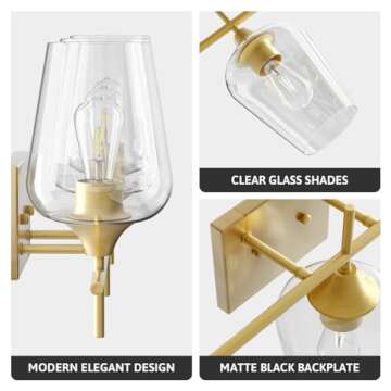 Stylish VONLUCE 3-Light Vanity Light for Modern Homes