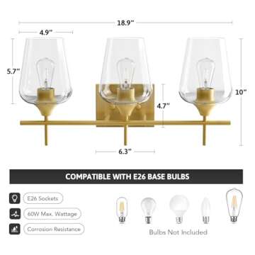 Stylish VONLUCE 3-Light Vanity Light for Modern Homes