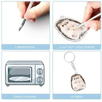 Warckon Shrink Plastic Sheets for Kids' Crafts