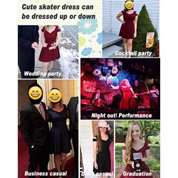 Burgundy Cocktail Dress for Graduation and Weddings