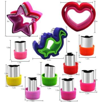 GELIFATLE Sandwich Cutter and Sealer Set, 3 Pcs 3 Inch Bread Sandwich Decruster Pancake Maker DIY Co...