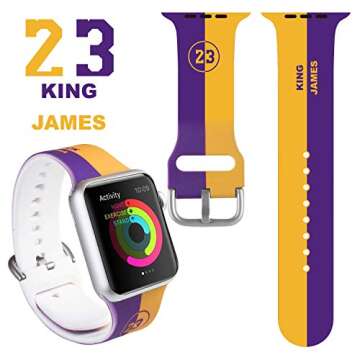 Basketball design Compatible with Apple Watch Band 38mm/40mm/42mm/44mm,Classic Cute Fashion for Kids Men Boys Character Silicone Band Compatible iWatch SE,Series 5,Series 4,Series 3,Series 2,Series 6