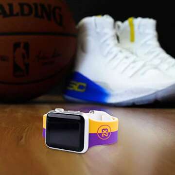 Basketball design Compatible with Apple Watch Band 38mm/40mm/42mm/44mm,Classic Cute Fashion for Kids Men Boys Character Silicone Band Compatible iWatch SE,Series 5,Series 4,Series 3,Series 2,Series 6