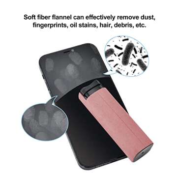 Fingerprint Proof Screen Cleaner 2PCS, Screen Cleaner Touchscreen Mist Spray for Electronic Smart Phone TV, Laptop, Tablet, PC, Computer Monitor LCD Flat Screens（Pink）