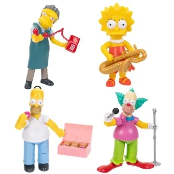 Disney The Simpsons Action Figures 4-Pack - Lisa, Krusty, Moe & Homer Collectibles