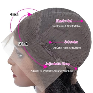 GIANNAY Red Curly Lace Front Wig for Stunning Style