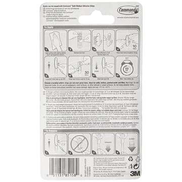 Command Designer Bath Hooks, Medium, White, 2-Hooks with Water-Resistant Strips (17081B-ES), Organize your dorm